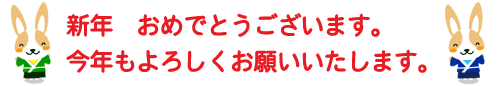 新年、あけましておめでとうございます。