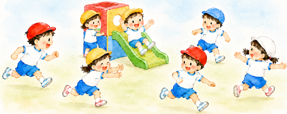 外遊びする子どもたち